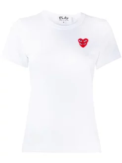 Comme Des Garçons Play T-shirt à Logo Brodé Femme