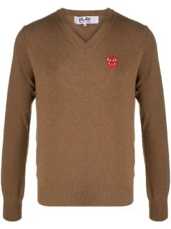 Comme Des Garçons Play Pull à Patch Logo 7 Brown