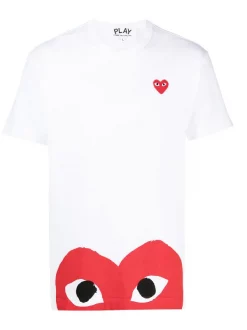 Comme Des Garçons Play T-shirt à Logo Brodé Homme