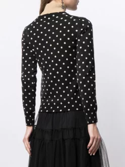 Comme Des Garçons Play Pull En Laine à Pois BLACK -Comme Des Garçons Play Soldes Boutique 16179234 30896769 600