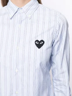 Comme Des Garçons Play Chemise à Rayures BLUE -Comme Des Garçons Play Soldes Boutique 16179238 30896782 600
