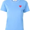 Comme Des Garçons Play T-shirt à Logo Brodé BLUE