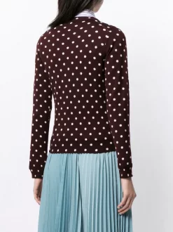 Comme Des Garçons Play Pull à Pois Burgundy -Comme Des Garçons Play Soldes Boutique 16180206 30892753 600