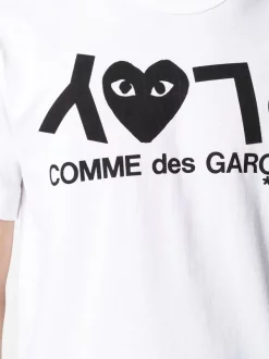 Comme Des Garçons Play T-shirt à Logo Imprimé WHITE -Comme Des Garçons Play Soldes Boutique 16260209 31257070 600