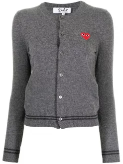 Comme Des Garçons Play Cardigan à Logo Brodé 3