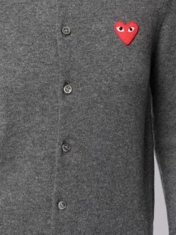 Comme Des Garçons Play Cardigan à Logo Brodé 3 -Comme Des Garçons Play Soldes Boutique 16401744 31797743 600