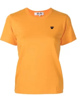 ( Nouvelle Collection ) Comme Des Garçons Play T-shirt à Patch Logo Femme