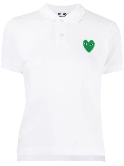 Comme Des Garçons Play Polo à Patch Logo 5