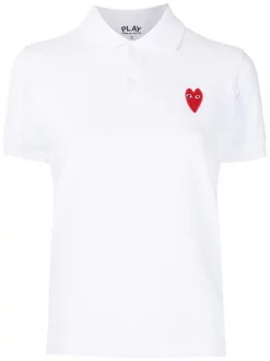 Comme Des Garçons Play Polo à Logo Brodé Femme
