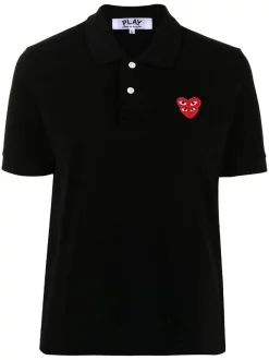 ( Nouvelle Collection ) Comme Des Garçons Play Polo à Patch Logo 1 BLACK