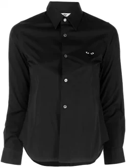 Comme Des Garçons Play Chemise à Patch Cœur BLACK COLOR