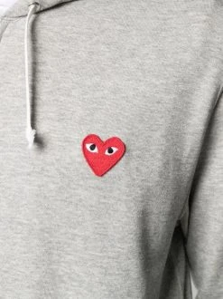 Comme Des Garçons Play Hoodie à Patch Logo Homme -Comme Des Garçons Play Soldes Boutique 16685582 32887074 600