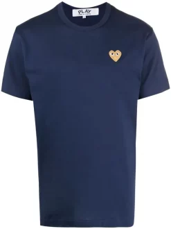 Comme Des Garçons Play T-shirt à Patch Cœur Signature 2 BLUE