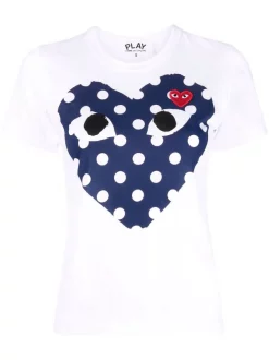Comme Des Garçons Play T-shirt à Logo Imprimé Femme