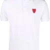 Comme Des Garçons Play Polo à Détail De Patch WHITE