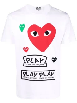Comme Des Garçons Play T-shirt à Imprimé Graphique WHITE