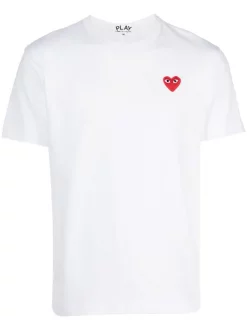 Comme Des Garçons Play T-shirt à Logo Appliqué Homme