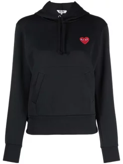 Comme Des Garçons Play Hoodie à Cœur Brodé Homme