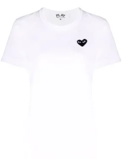 Comme Des Garçons Play T-shirt à Motif Brodé 2 WHITE