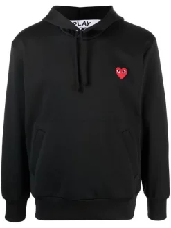 Comme Des Garçons Play Hoodie à Motif De Cœurs Homme