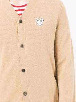 Comme Des Garçons Play Cardigan En Laine à Logo Brodé Homme -Comme Des Garçons Play Soldes Boutique 17092099 34797139 600