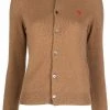 Comme Des Garçons Play Brown Cardigan En Maille Fine à Patch Logo Femme -Comme Des Garçons Play Soldes Boutique 17410867 36185514 600