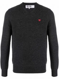 Comme Des Garçons Play Pull En Laine à Patch Logo Homme