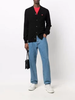 Comme Des Garçons Play Cardigan Léger En Laine Homme -Comme Des Garçons Play Soldes Boutique 17412803 36123123 600