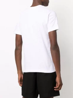 Comme Des Garçons Play T-shirt à Patch Logo WHITE -Comme Des Garçons Play Soldes Boutique 17418823 36147173 600
