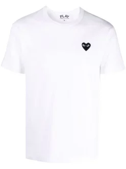 Comme Des Garçons Play T-shirt à Patch Logo WHITE