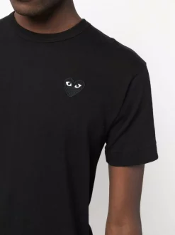 Comme Des Garçons Play BLACK T-shirt à Patch Cœur Homme -Comme Des Garçons Play Soldes Boutique 17418828 36148281 600
