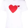 Comme Des Garçons Play 1 BIANCO T-shirt à Patch Logo Femme -Comme Des Garçons Play Soldes Boutique 17465140 36556974 600