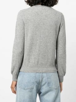 Comme Des Garçons Play LIGHT GREY Cardigan à Cœur Brodé Femme -Comme Des Garçons Play Soldes Boutique 17513191 36862665 600