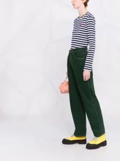 Comme Des Garçons Play NAVY T-shirt Rayé à Logo Brodé Femme -Comme Des Garçons Play Soldes Boutique 17604628 36830677 600