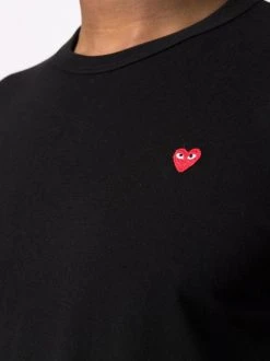 ( Nouvelle Collection ) Comme Des Garçons Play 1 BLACK T-shirt En Coton à Patch Logo Homme -Comme Des Garçons Play Soldes Boutique 17762289 37287526 600