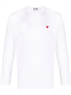 ( Nouvelle Collection ) Comme Des Garçons Play T-shirt En Coton à Patch Logo Homme