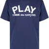 ( Nouvelle Collection ) Comme Des Garçons Play NAVY T-shirt à Logo Imprimé Homme -Comme Des Garçons Play Soldes Boutique 17818347 37588719 600