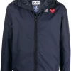 ( Nouvelle Collection ) Comme Des Garçons Play 1 BLU X K-Way Veste Zippée à Capuche Homme -Comme Des Garçons Play Soldes Boutique 17912634 38661162 600