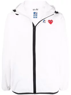 ( Nouvelle Collection ) Comme Des Garçons Play Veste Légère à Capuche 3 WHITE