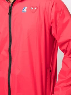 ( Nouvelle Collection ) Comme Des Garçons Play Veste Zippée à Capuche RED -Comme Des Garçons Play Soldes Boutique 17925430 37830374 600