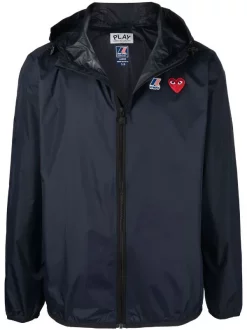 Comme Des Garçons Play NAVY X K-Way Veste à Capuche Homme