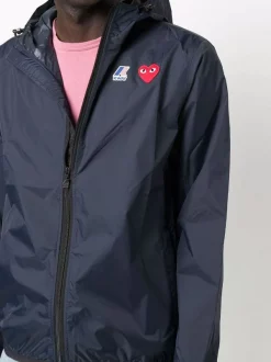 ( Nouvelle Collection ) Comme Des Garçons Play 1 BLU Veste Zippée à Logo Femme -Comme Des Garçons Play Soldes Boutique 17947749 37950784 600