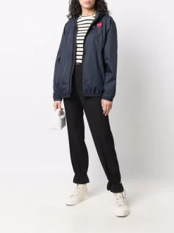 ( Nouvelle Collection ) Comme Des Garçons Play 1 BLU Veste Zippée à Logo Femme -Comme Des Garçons Play Soldes Boutique 17947749 37950785 600