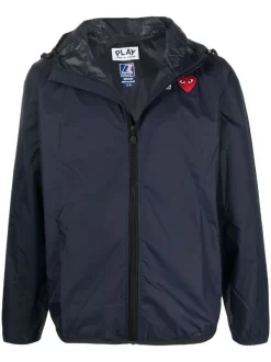 ( Nouvelle Collection ) Comme Des Garçons Play 1 BLU Veste Zippée à Logo Femme