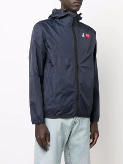 ( Nouvelle Collection ) Comme Des Garçons Play 1 BLU Veste Zippée à Logo Femme -Comme Des Garçons Play Soldes Boutique 17947749 37953237 600