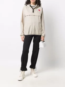 Comme Des Garçons Play 3 BEIGE Veste à Capuche Femme -Comme Des Garçons Play Soldes Boutique 17953515 37949878 600