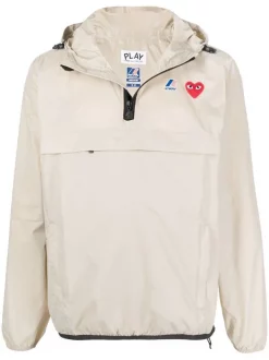 Comme Des Garçons Play 3 BEIGE Veste à Capuche Femme