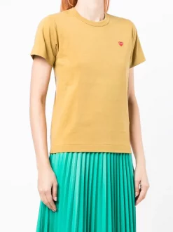 ( Nouvelle Collection ) Comme Des Garçons Play T-shirt à Patch Cœur Femme -Comme Des Garçons Play Soldes Boutique 18064489 38483600 600