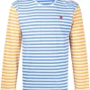 ( Nouvelle Collection ) Comme Des Garçons Play T-shirt Rayé à Manches Longues BLUE / YELLOW -Comme Des Garçons Play Soldes Boutique 18064503 38477872 600