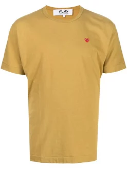 ( Nouvelle Collection ) Comme Des Garçons Play T-shirt à Patch Cœur OLIVE
